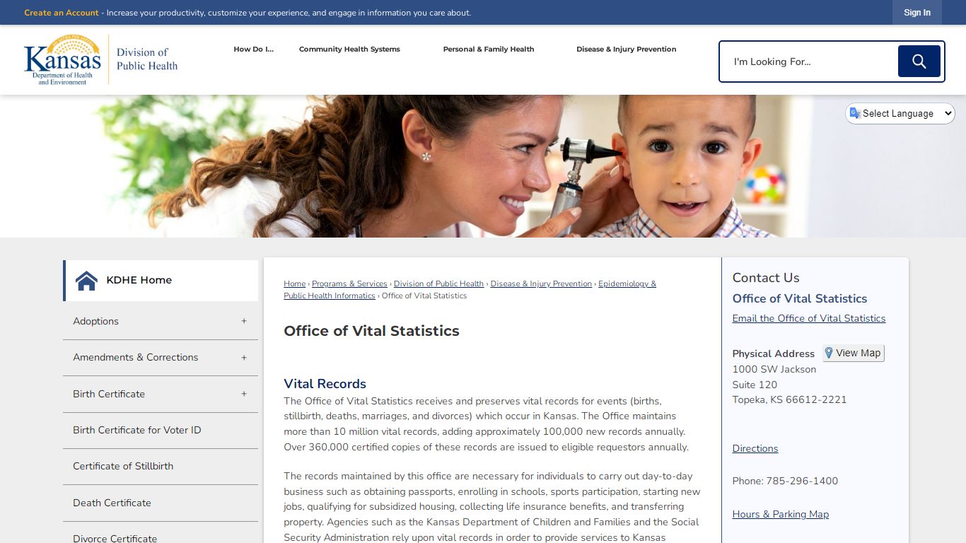 Office of Vital Statistics | KDHE, KS - Kansas